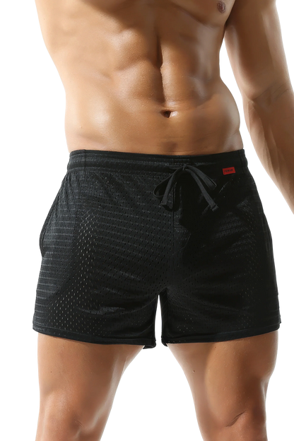 Men's Casual Mesh Lounge Bottoms – Tie Waist, Lightweight & Airy