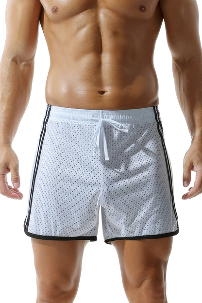 Men's Hooded Tank Top & Shorts Set – Mesh Cutout, Breathable & Lightweight