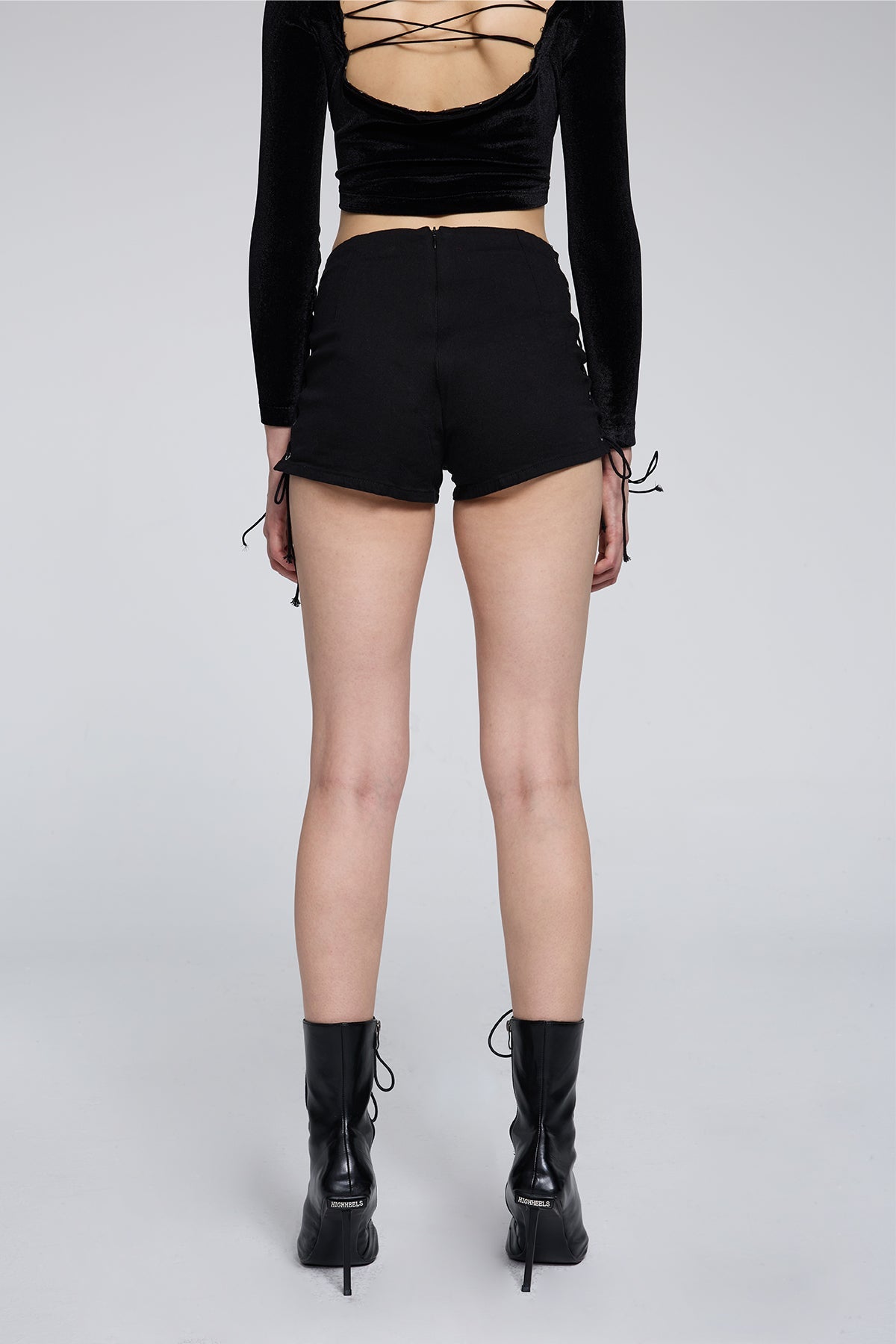 Kinetic Brief Lace Up Denim Shorts