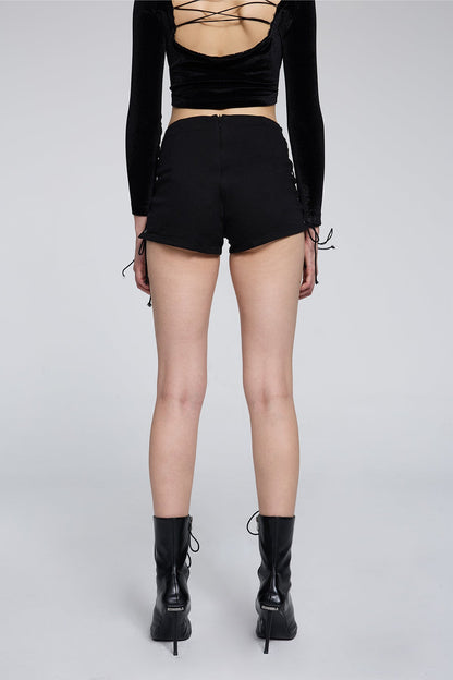 Kinetic Brief Lace Up Denim Shorts
