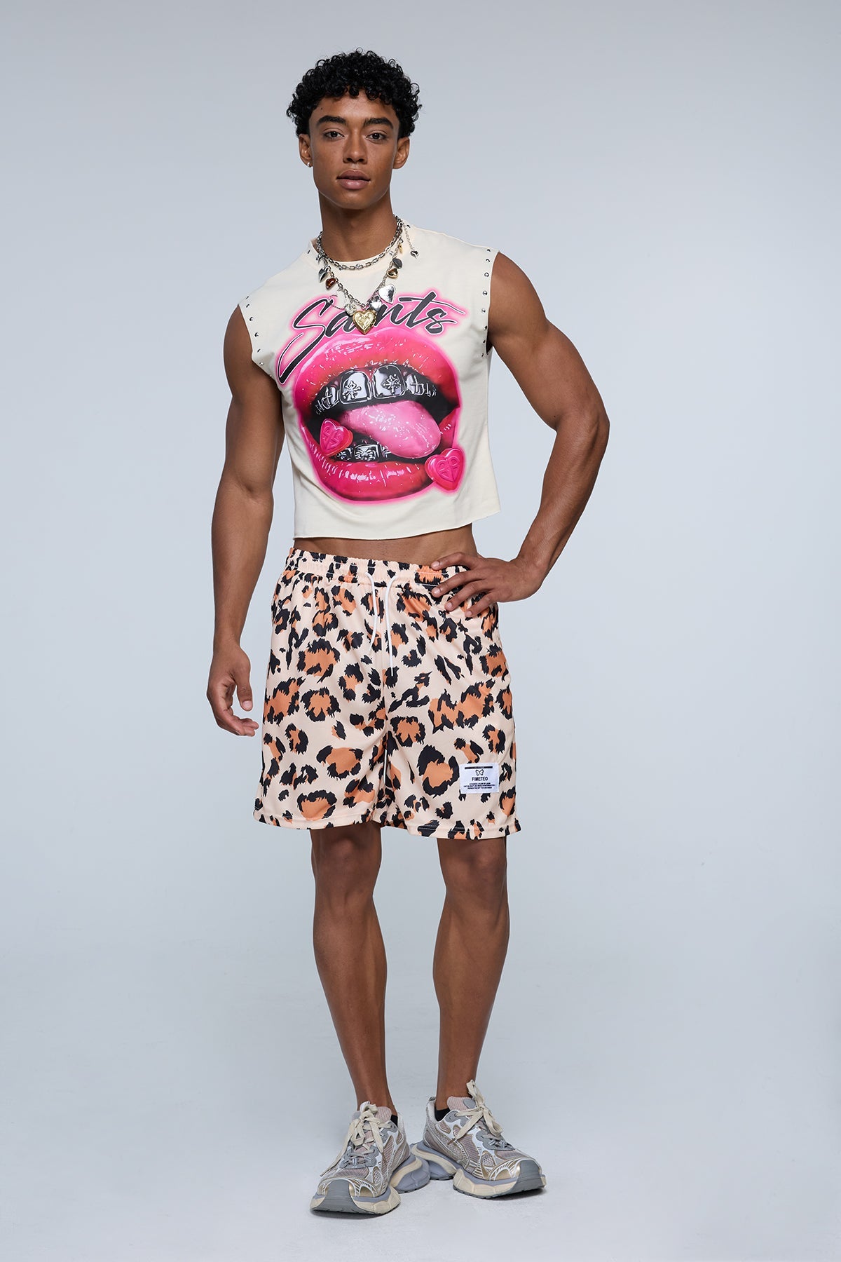 Kinetic Vent Leopard Shorts