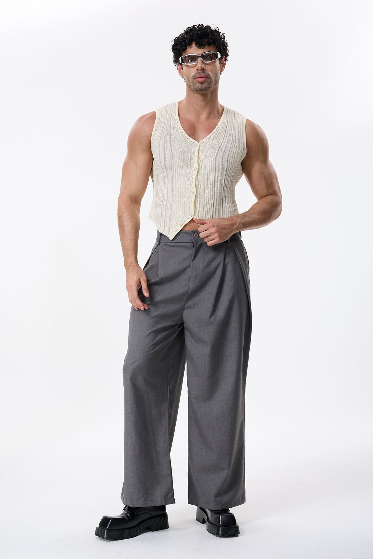Knit Path Sleeveless Top