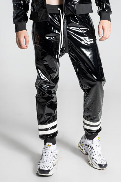 HOOK UP - black/white - PANTS - PVC PLUS