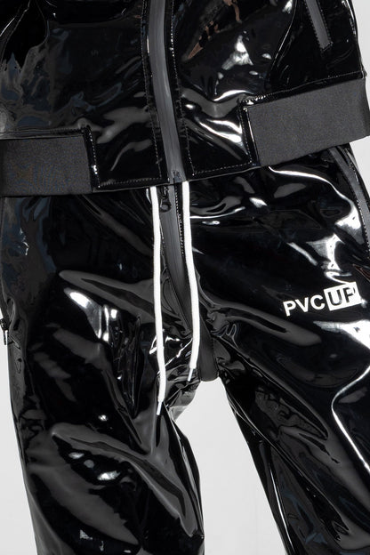 HOOK UP - black/white - PANTS - PVC PLUS