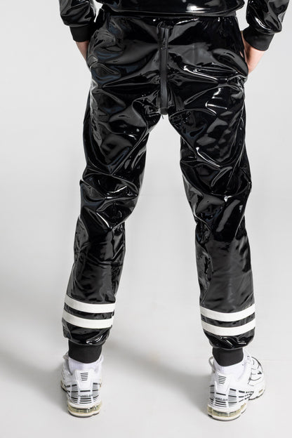 HOOK UP - black/white - PANTS - PVC PLUS