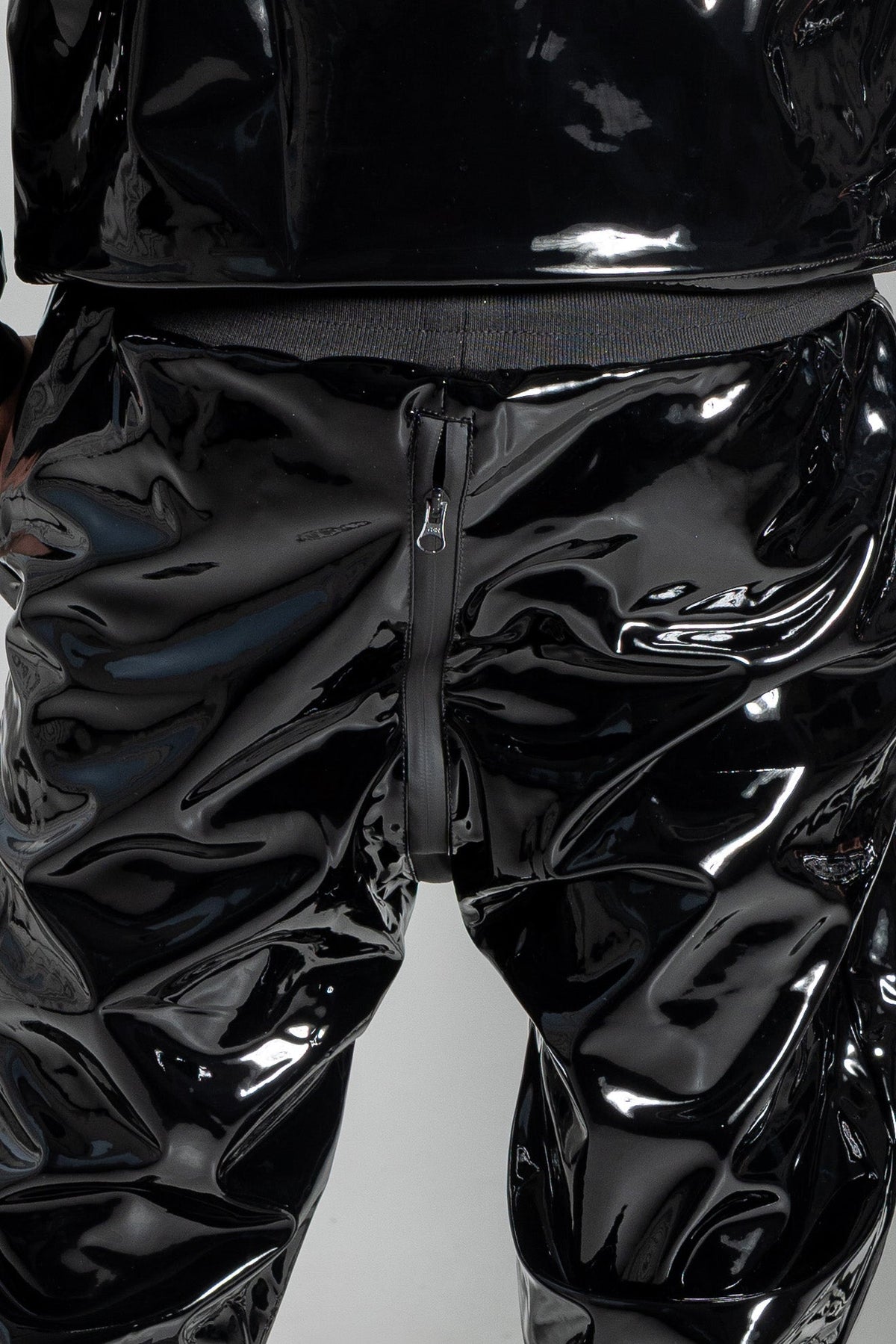 HOOK UP - black/white - PANTS - PVC PLUS