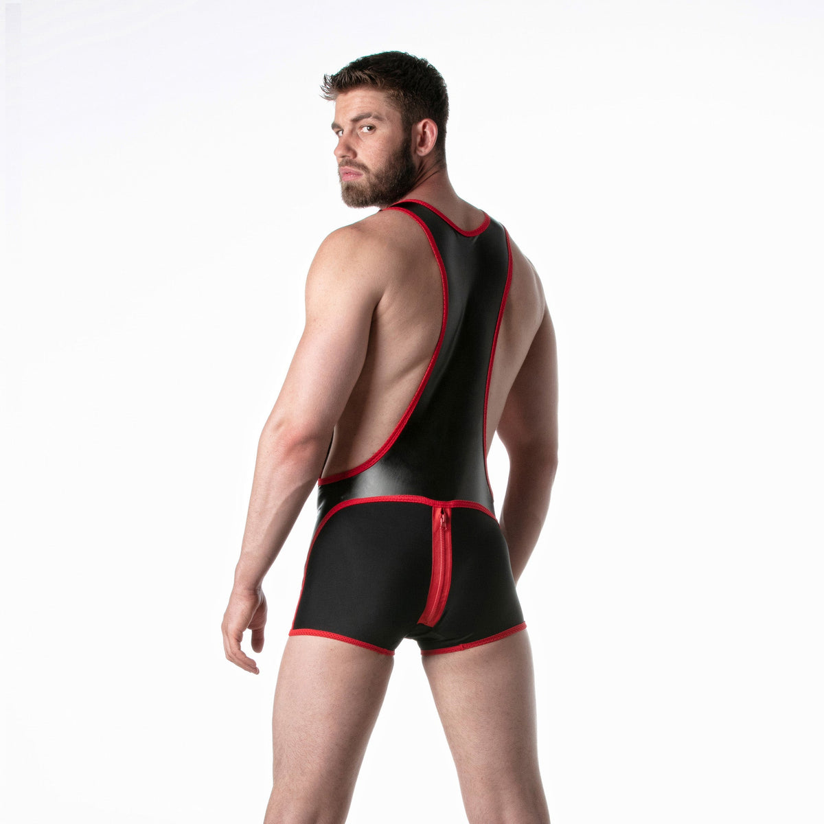 LEADER FETISH Brut Singlet Red