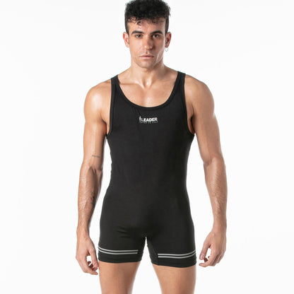 LEADER Sports Singlet Black