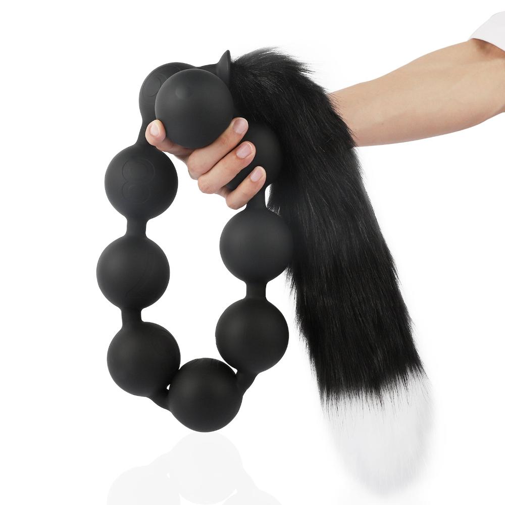 Nine Realms - Large Anal Beads - 9 Balls With Tail - Deep Anal Toy