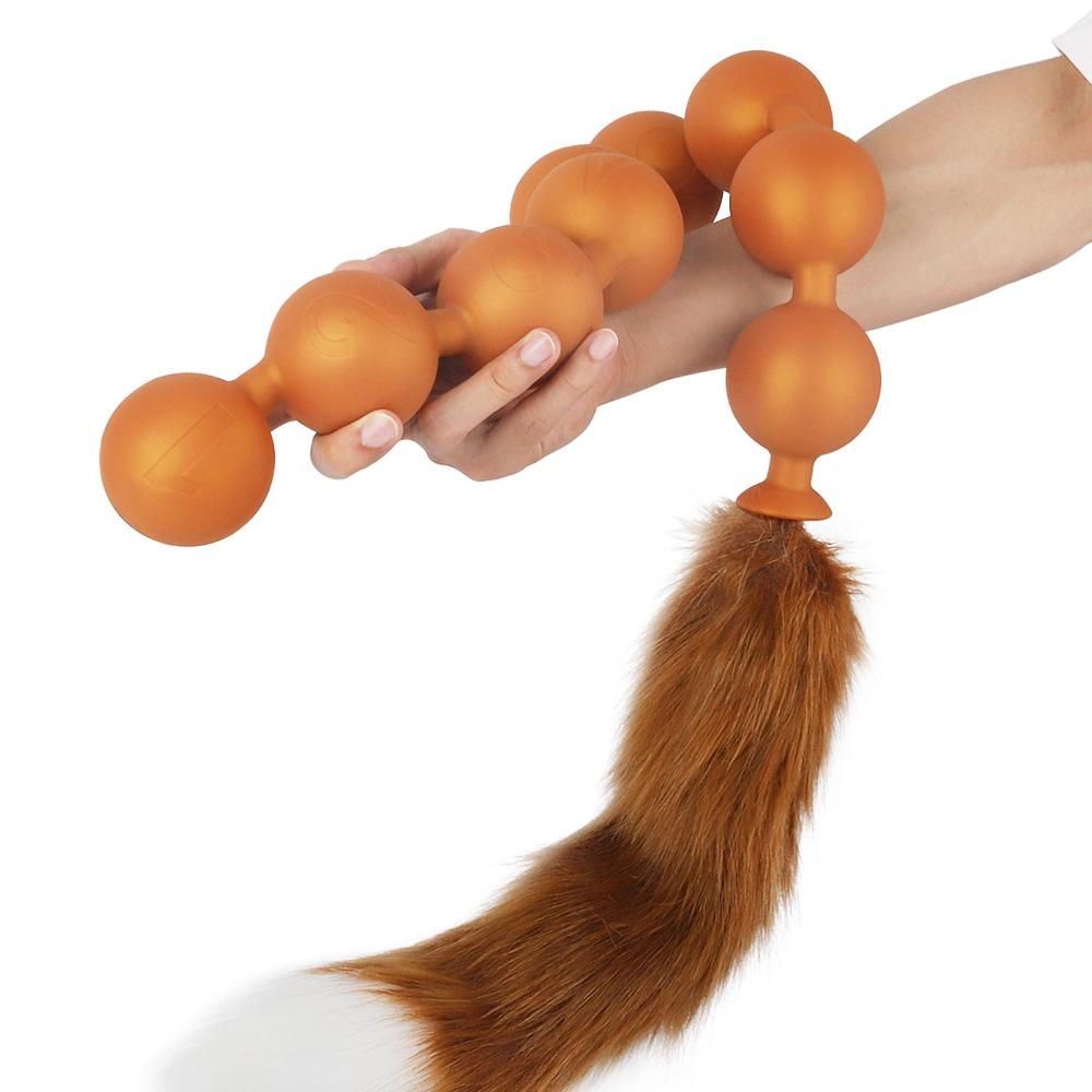 Nine Realms - Large Anal Beads - 9 Balls With Tail - Deep Anal Toy