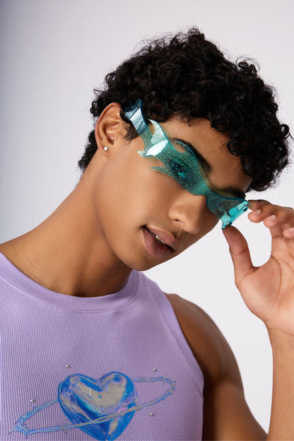 Laser Trace Flame Frameless Sunglasses