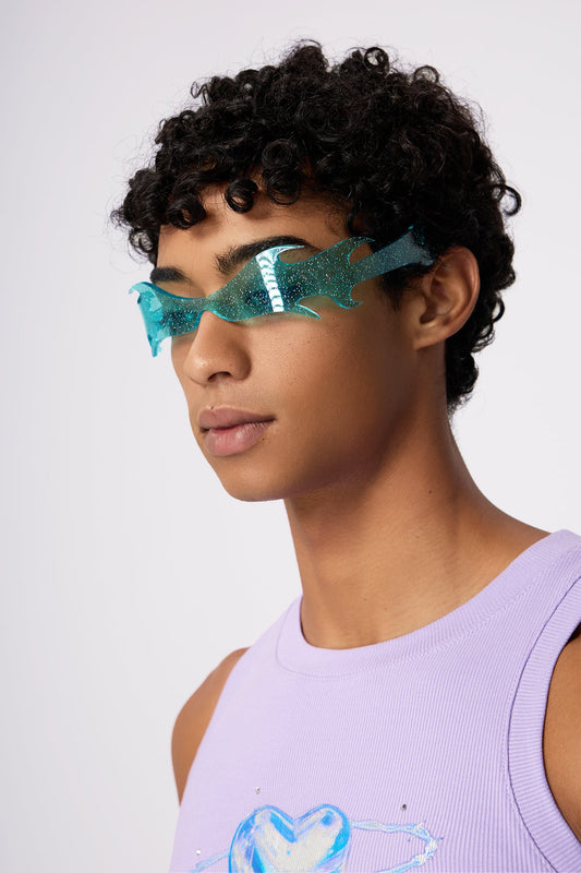 Laser Trace Flame Frameless Sunglasses