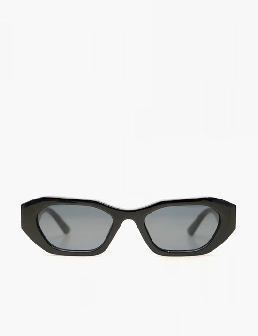 RYDER SQUARE FRAME SUNGLASSES - BLACK/BLACK