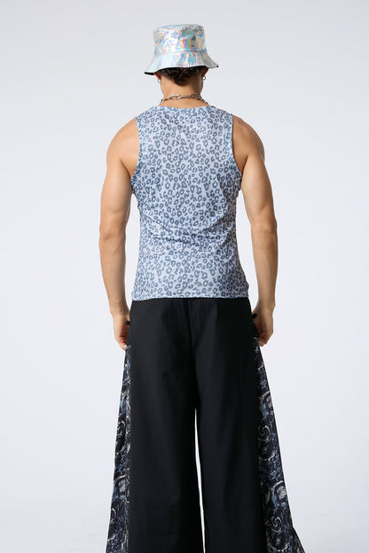 Leopard Line Sleeveless Top