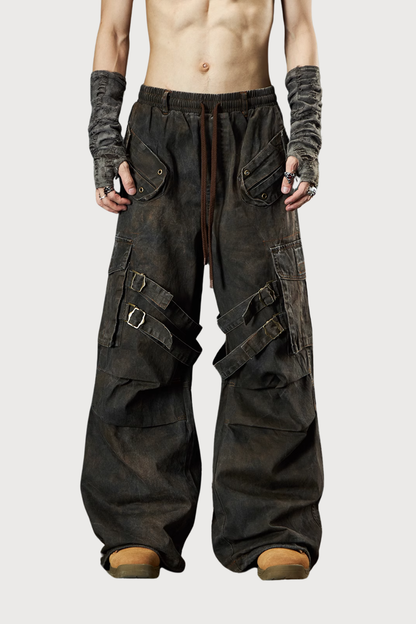 Light Wear Wide Leg Pants Brown