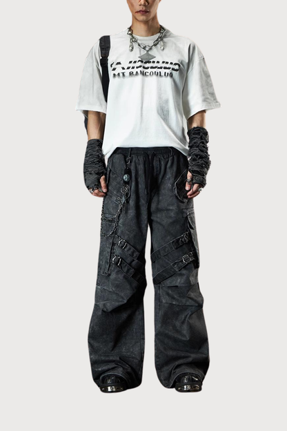 Light Wear Wide Leg Pants Grey