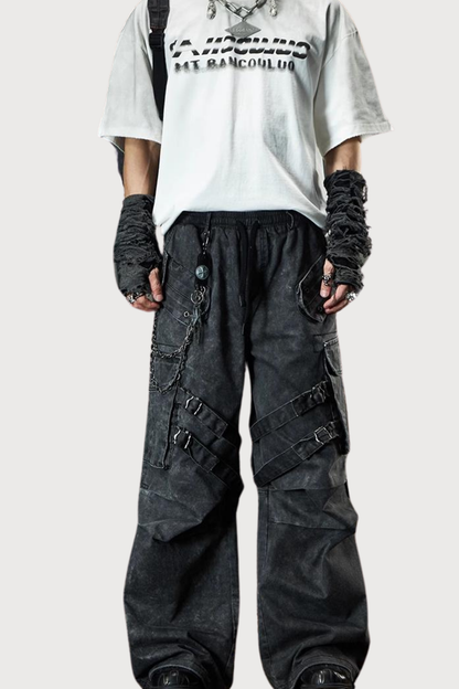 Light Wear Wide Leg Pants Grey