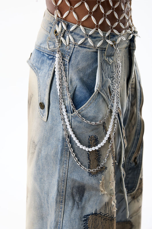 Lime Pearl Pants Chain