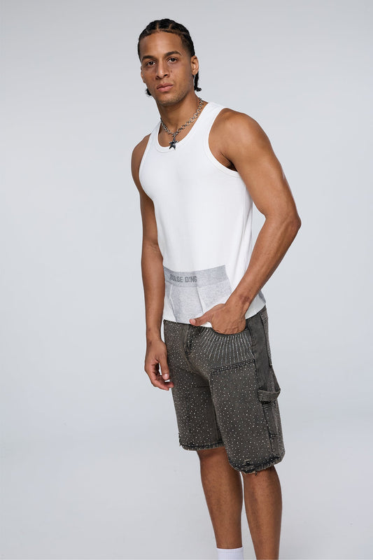 Linear Graphic Print Tank Top