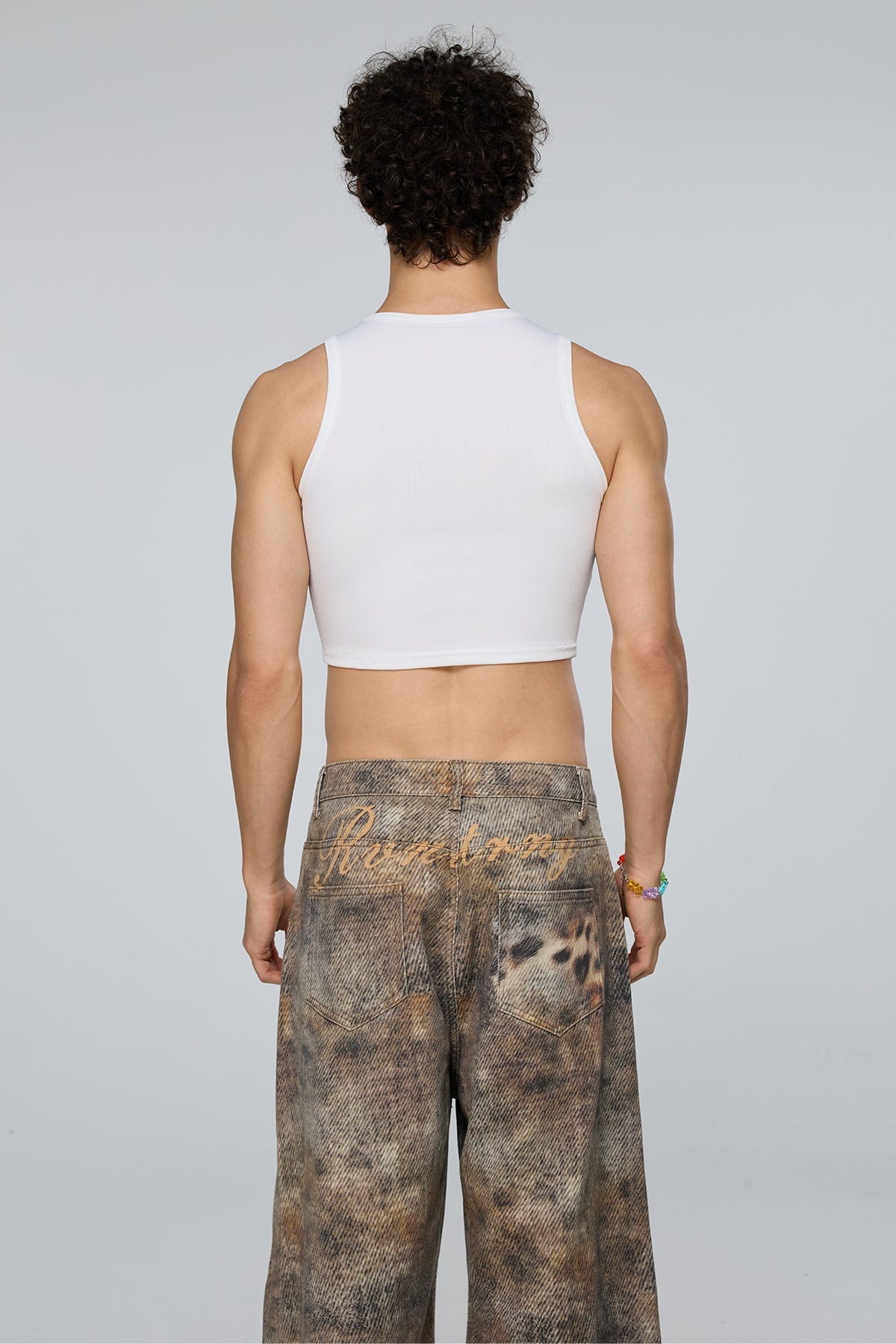 Linear Hem Sleeveless Crop Top