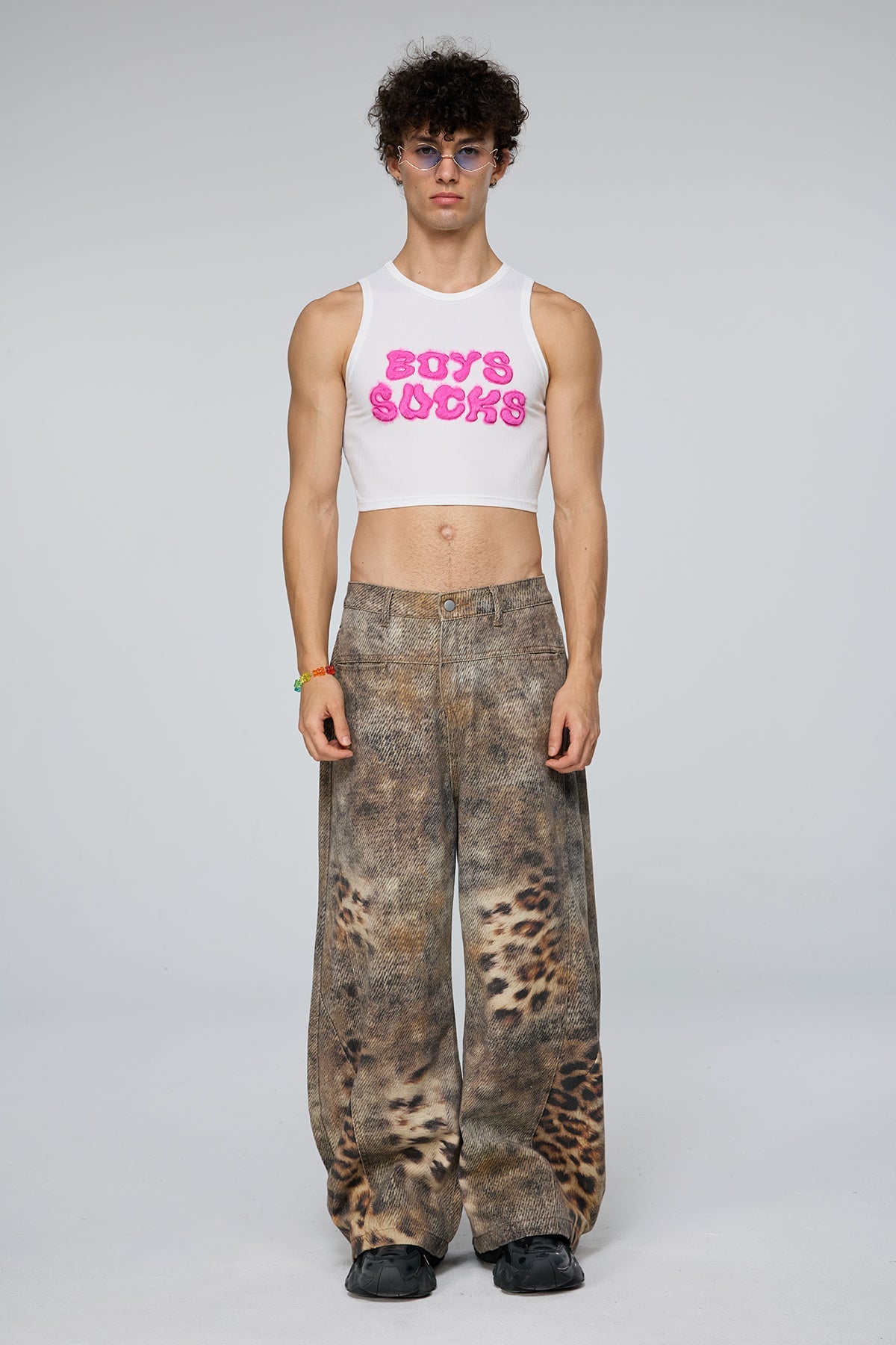 Linear Hem Sleeveless Crop Top