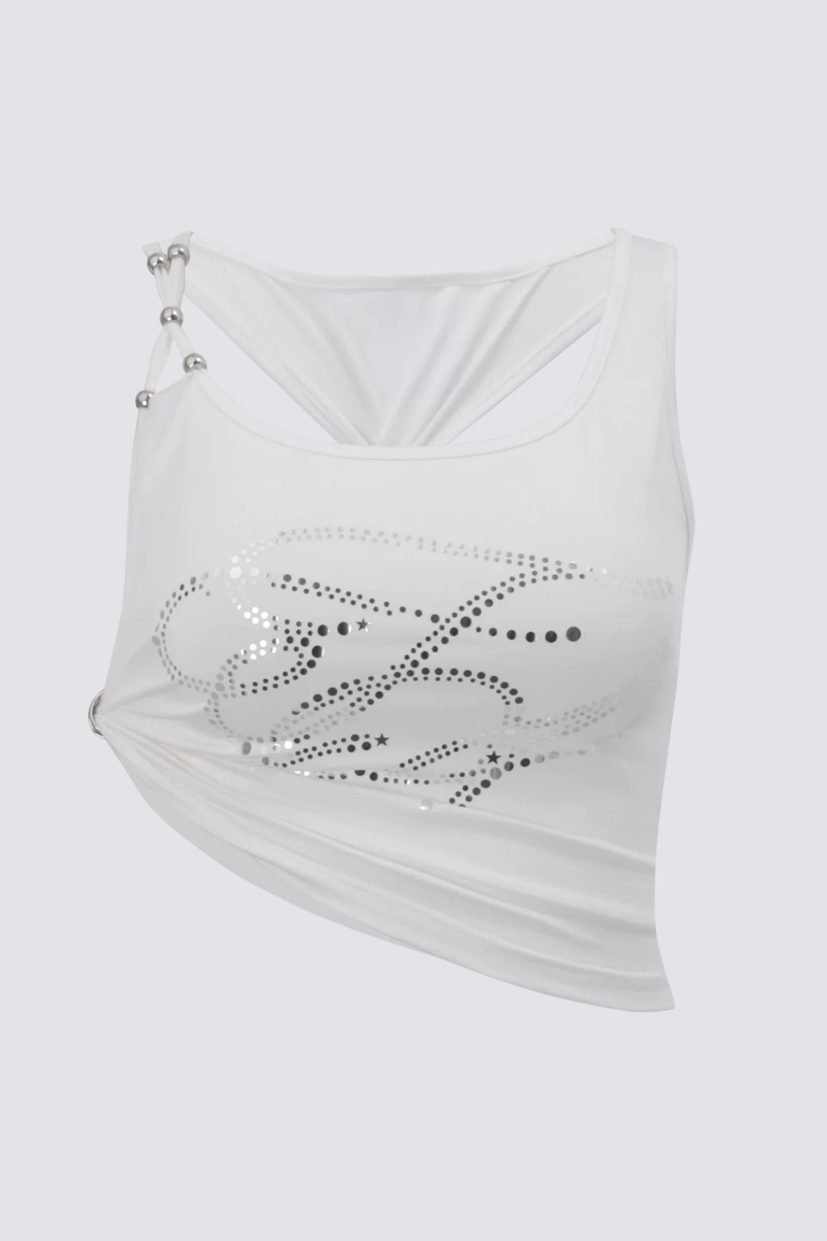 Linear Lift Asymmetric Print Tank Top