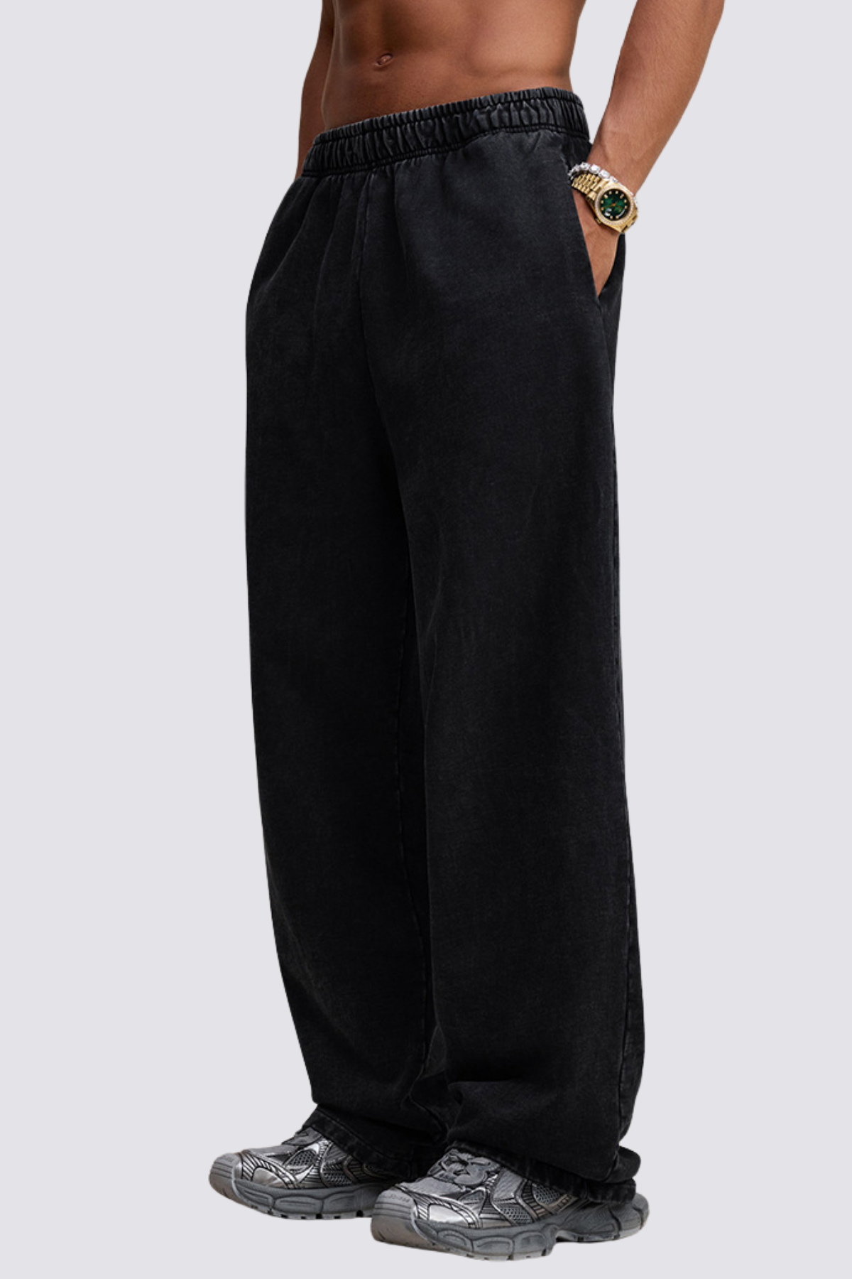 Linear Pace Straight Pants Black