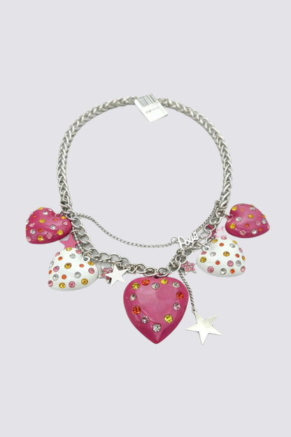 Linear Pulse Heart Necklace