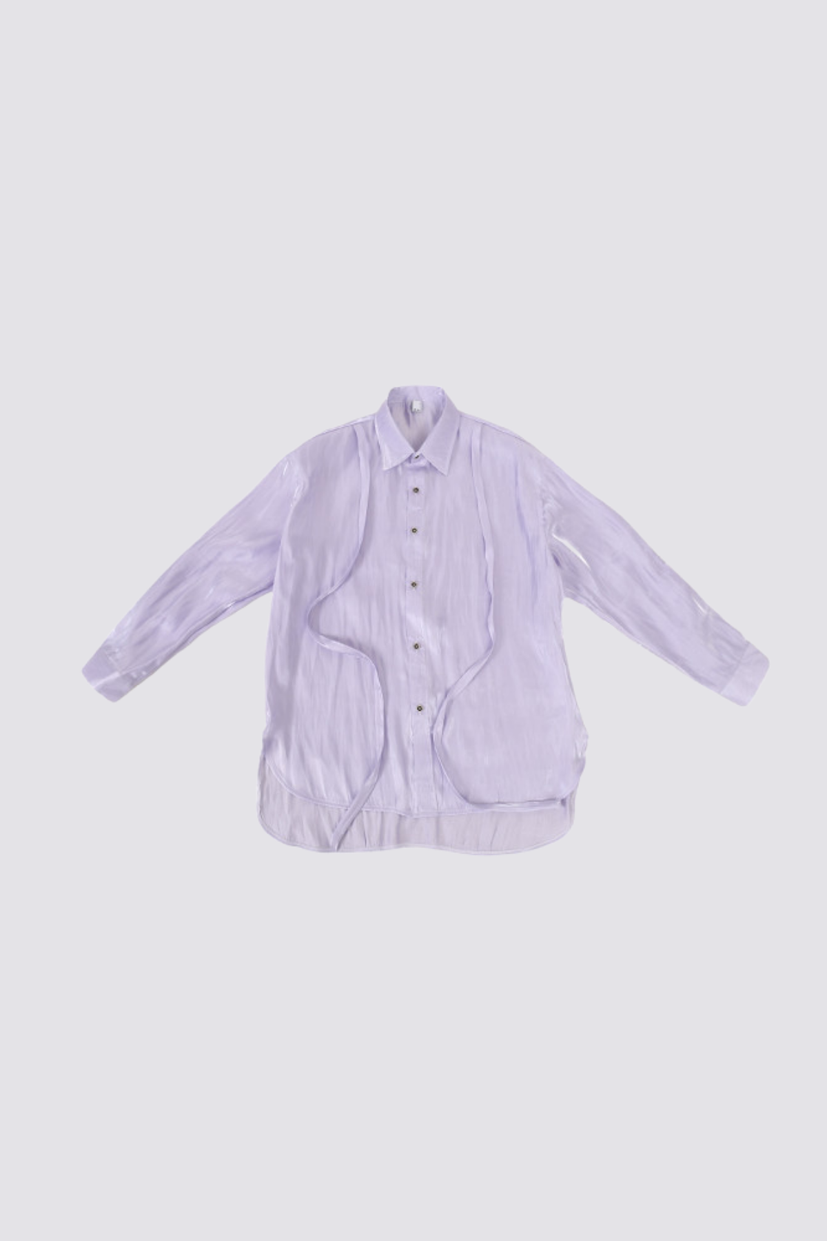 Linear Tint Silk Long Sleeve Shirt