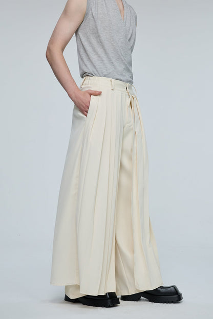Liquid Rainbow Pleated Wide Leg Pants