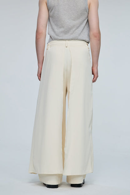 Liquid Rainbow Pleated Wide Leg Pants
