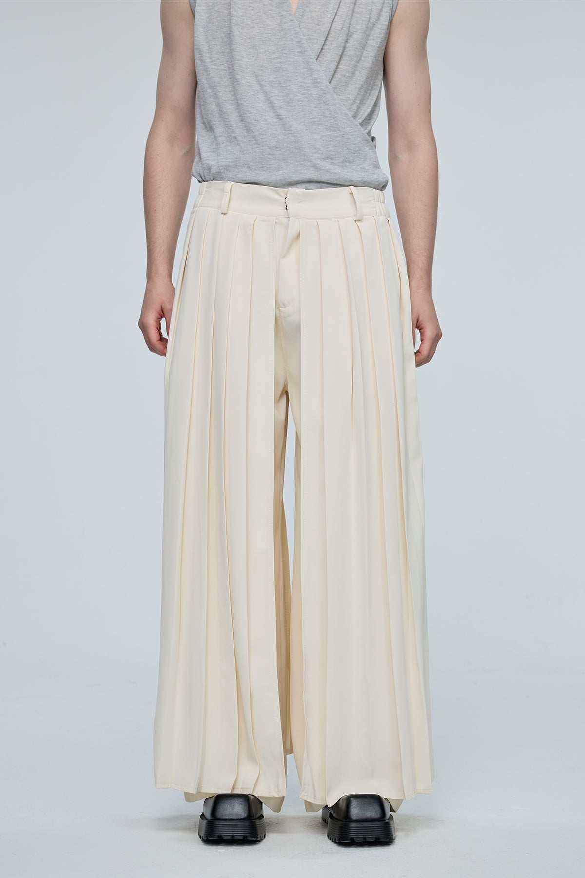 Liquid Rainbow Pleated Wide Leg Pants