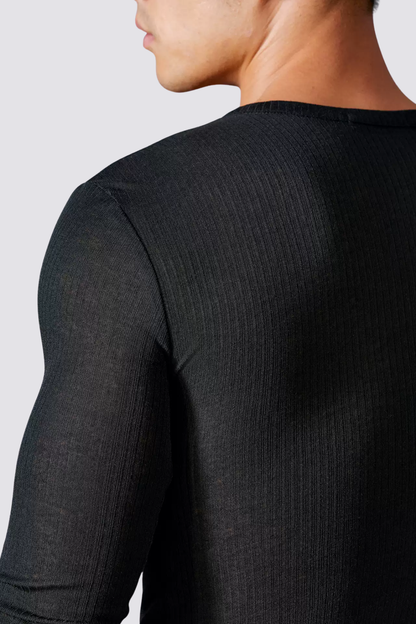 Low Signal Long Sleeve Button Top