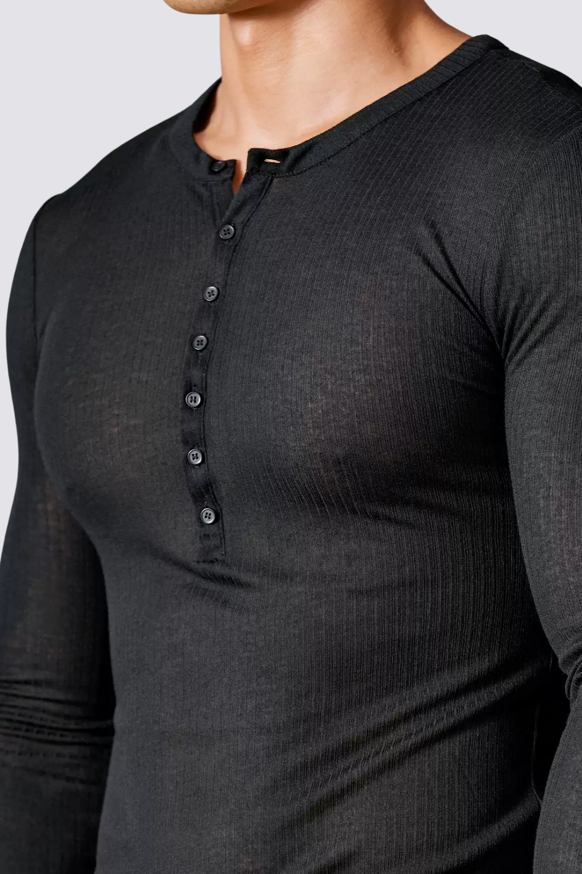 Low Signal Long Sleeve Button Top