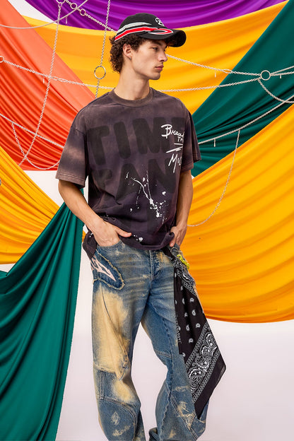 Low Trace Graffiti T-Shirt Khaki