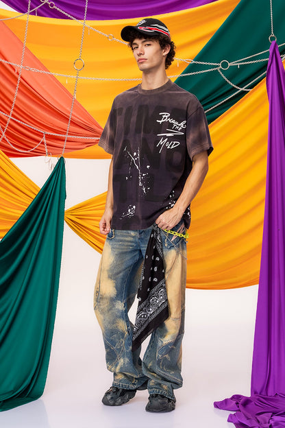 Low Trace Graffiti T-Shirt Khaki