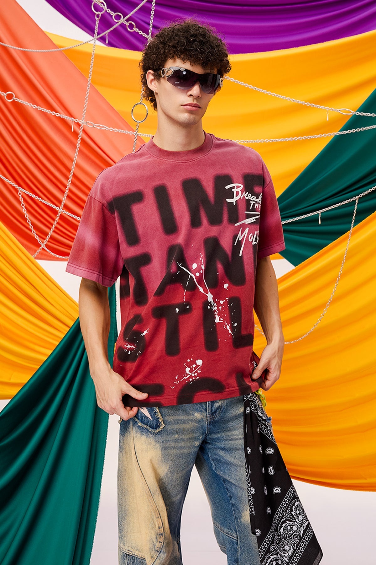 Low Trace Graffiti T-Shirt Pink