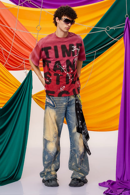 Low Trace Graffiti T-Shirt Pink