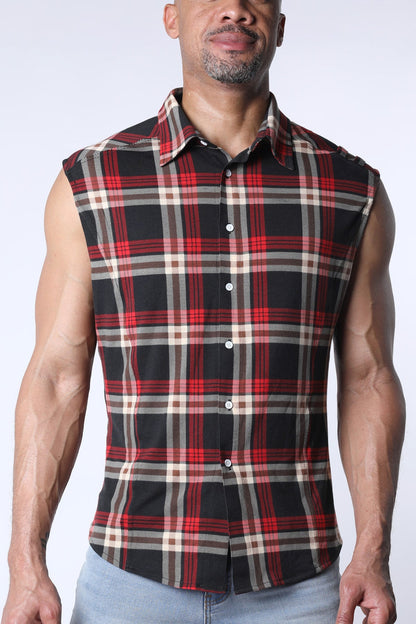 Lumber Jacked Sleeveless Shirt