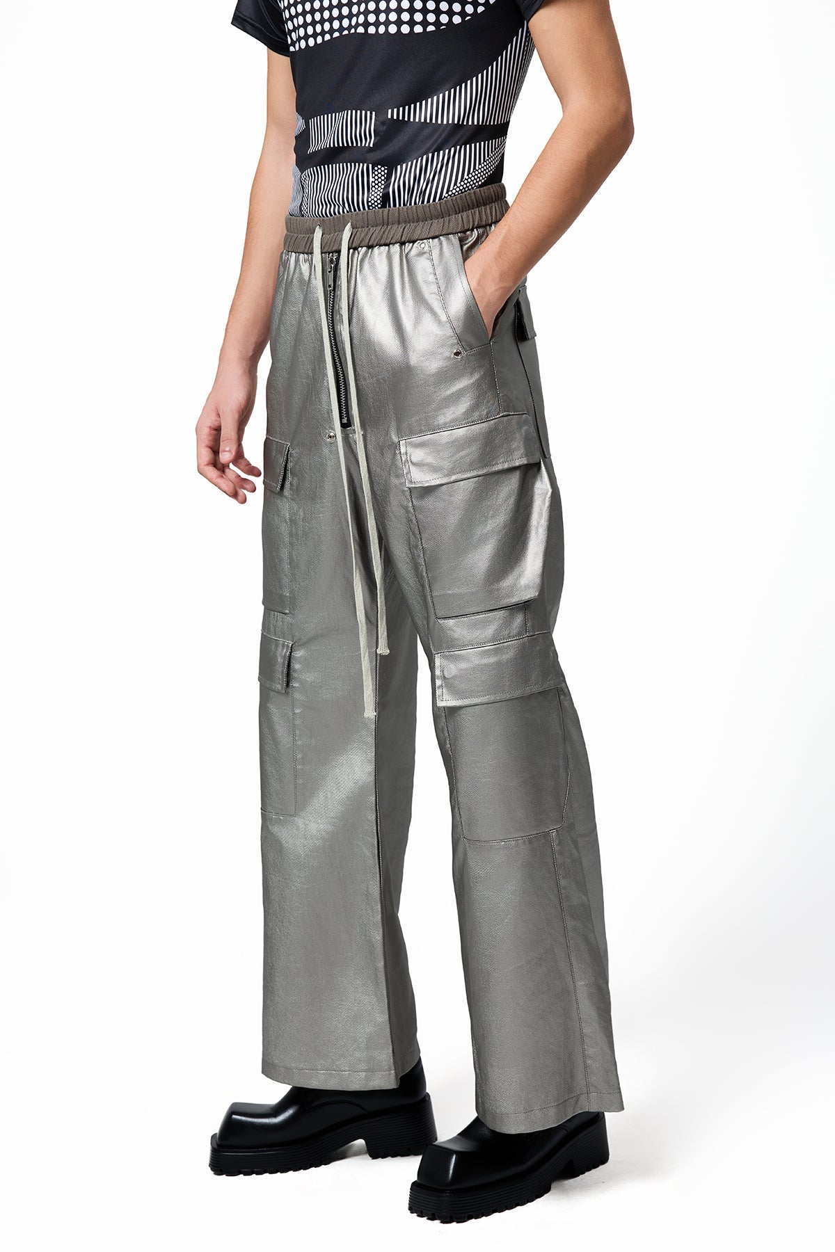 Luminous Ocean Wide Leg Denim Pants
