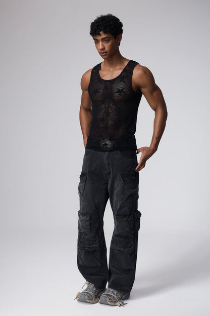 Lush Surface Star Cutout Tank Top