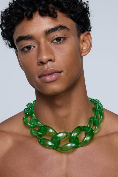 Lust Coil Acrylic Choker Green