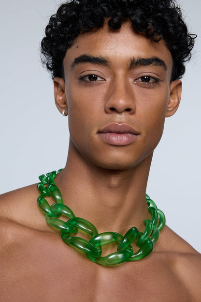 Lust Coil Acrylic Choker Green