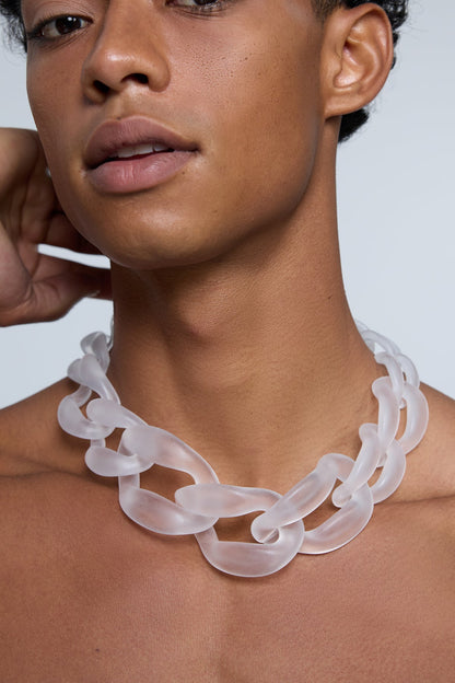 Lust Coil Acrylic Choker Grey