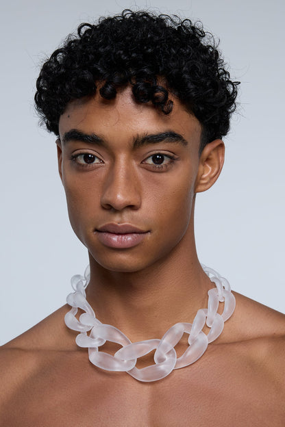 Lust Coil Acrylic Choker Grey
