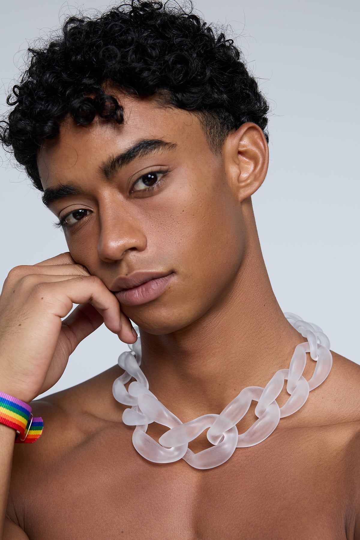 Lust Coil Acrylic Choker Grey