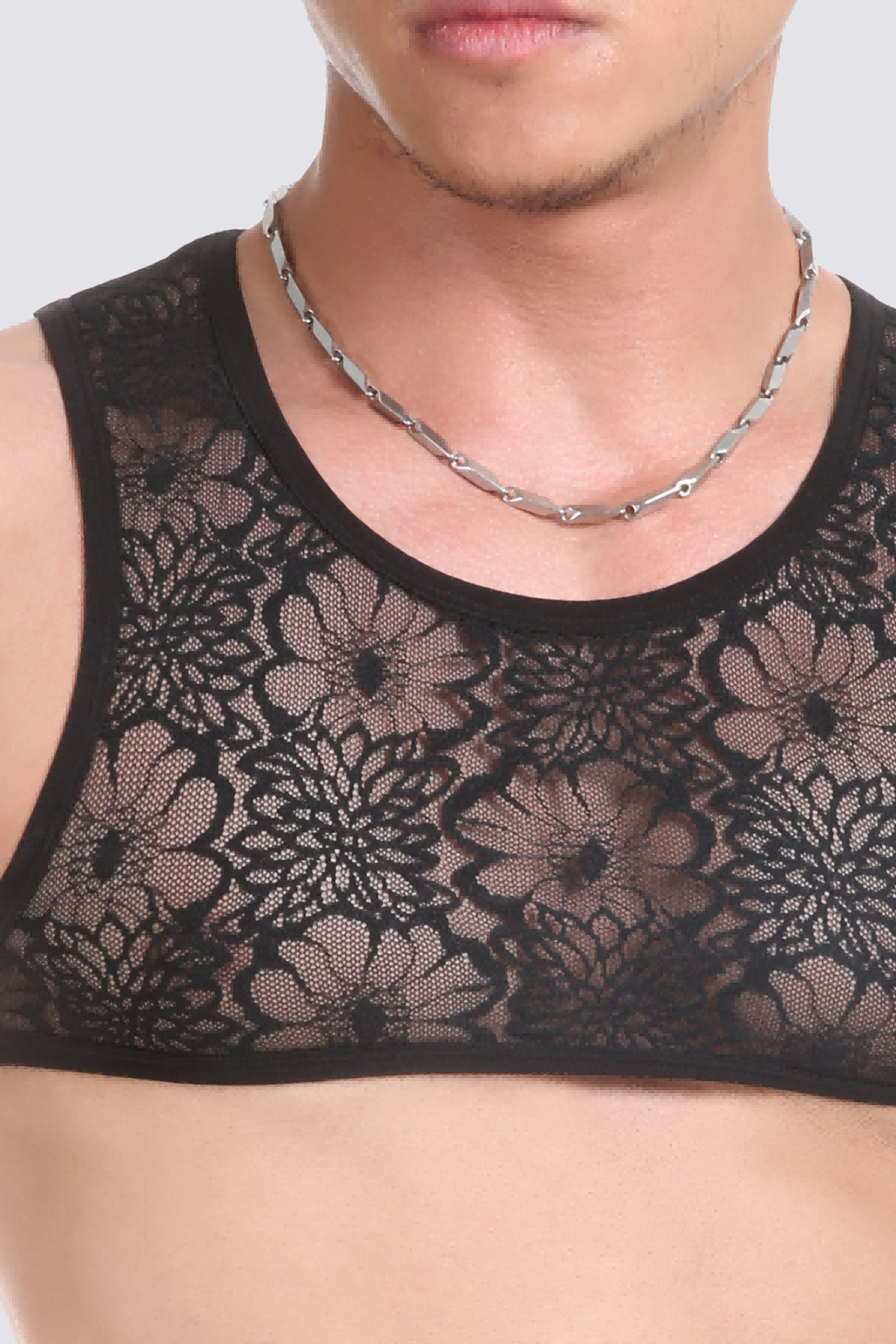 Lust Fabric Lace Crop Top Black