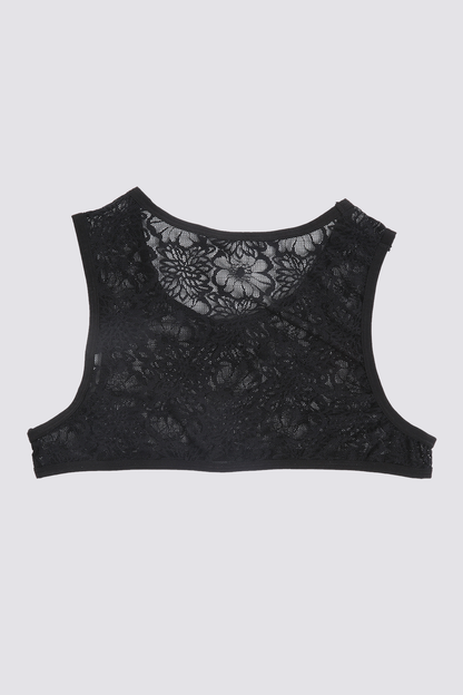 Lust Fabric Lace Crop Top Black