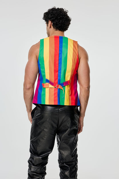 Lustre Hue Rainbow Print Vest