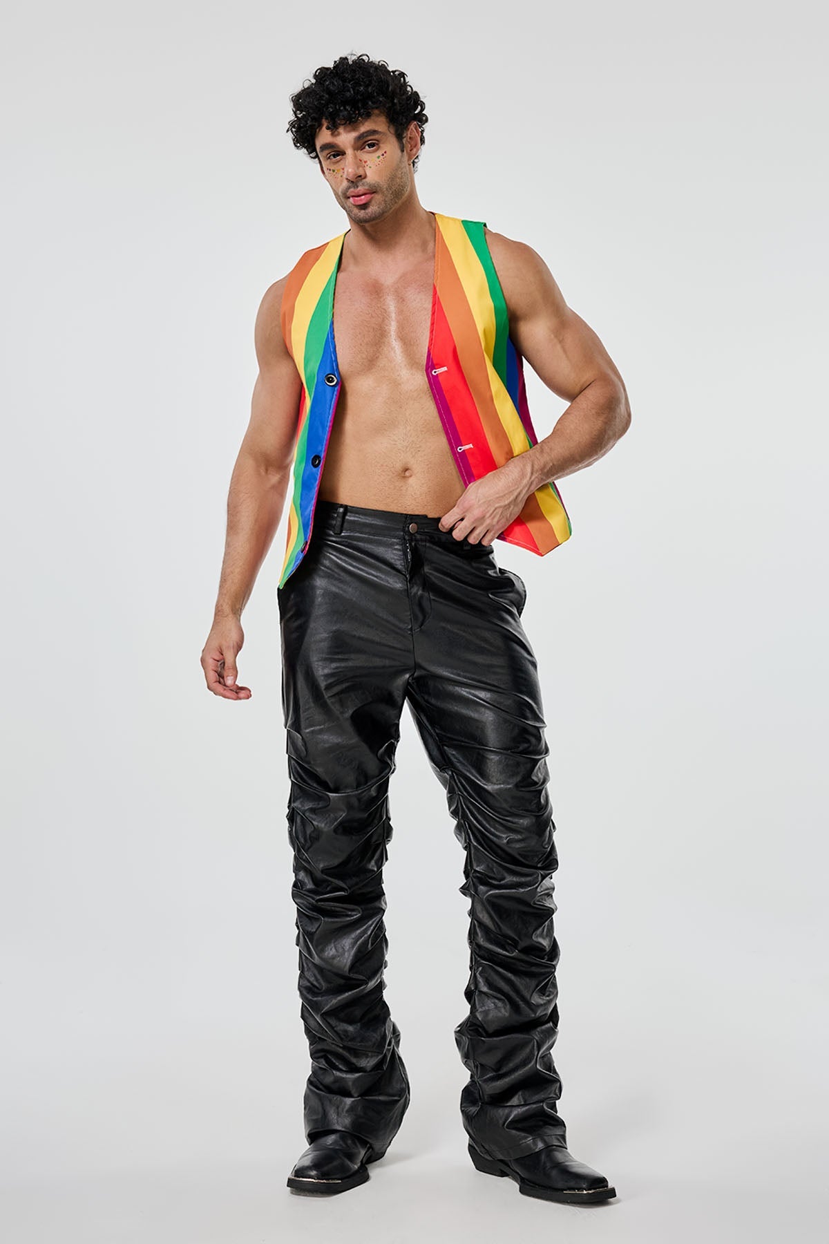 Lustre Hue Rainbow Print Vest